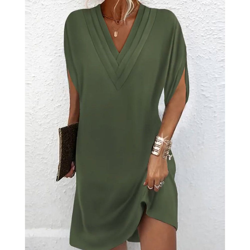 Rechte Jurk - Elegant - Elastaan Polyestervezel - Ideaal voor Lente Zomer Herfst - GROEN / S - Dresses