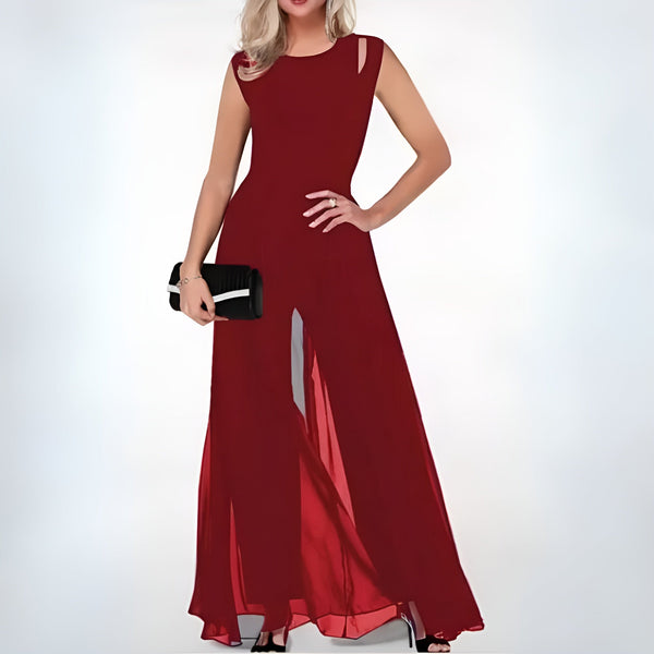 Sandra - Trendy Dames Jumpsuit - S / Rood