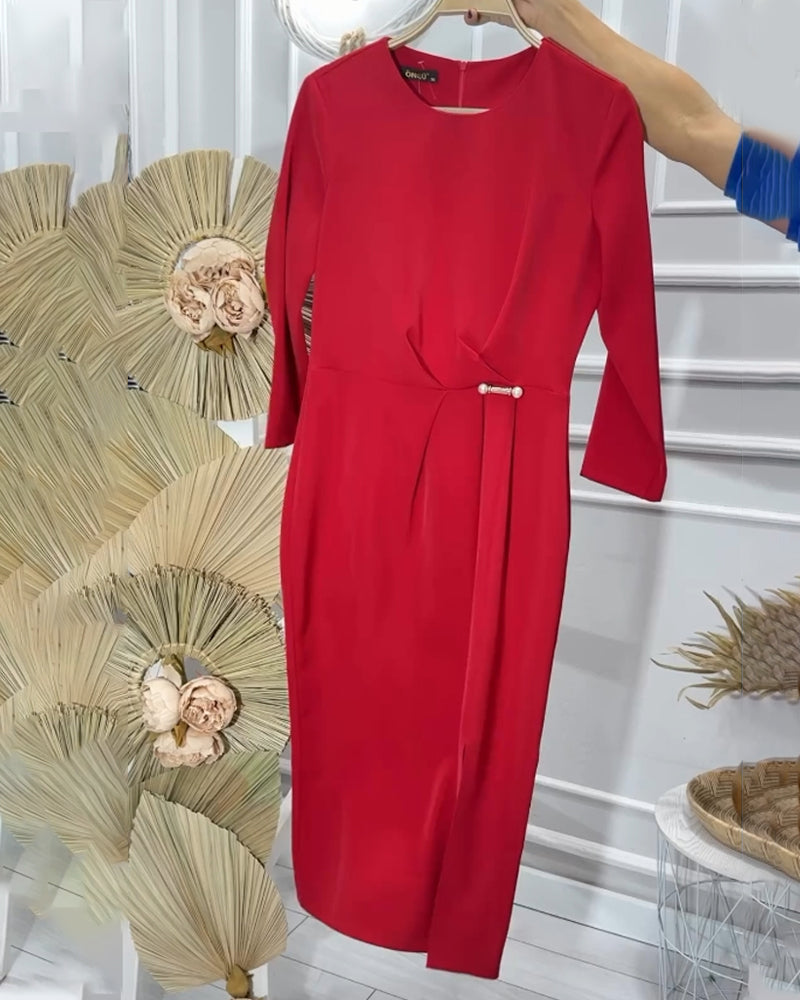 Shiftjurk - Elegant - Katoenmix - Perfect voor Lente en Zomer - Rood / S - Dresses