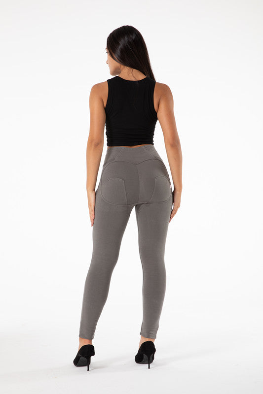 Strakke hoge taille grijze legging - Leggings