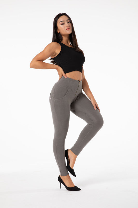 Strakke hoge taille grijze legging - Leggings