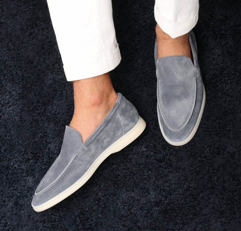 Super stijlvolle en comfortabele luxury leren loafers voor mannen - Jachtblauw / 38 - schoenen