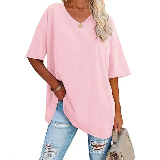 T-shirt - Eenvoudig en Elegant - Zachte Stof Losse Pasvorm - Perfect voor Elke Dag - Roze / S - Heren T-shirts