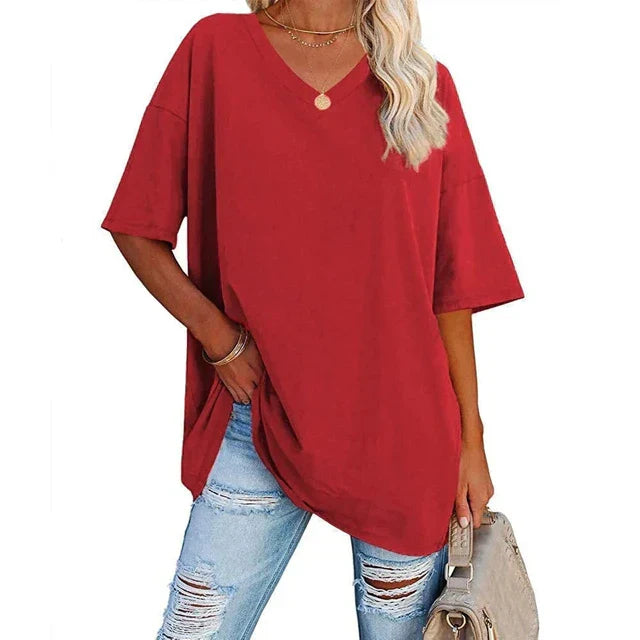 T-shirt - Eenvoudig en Elegant - Zachte Stof Losse Pasvorm - Perfect voor Elke Dag - Rood / S - Heren T-shirts