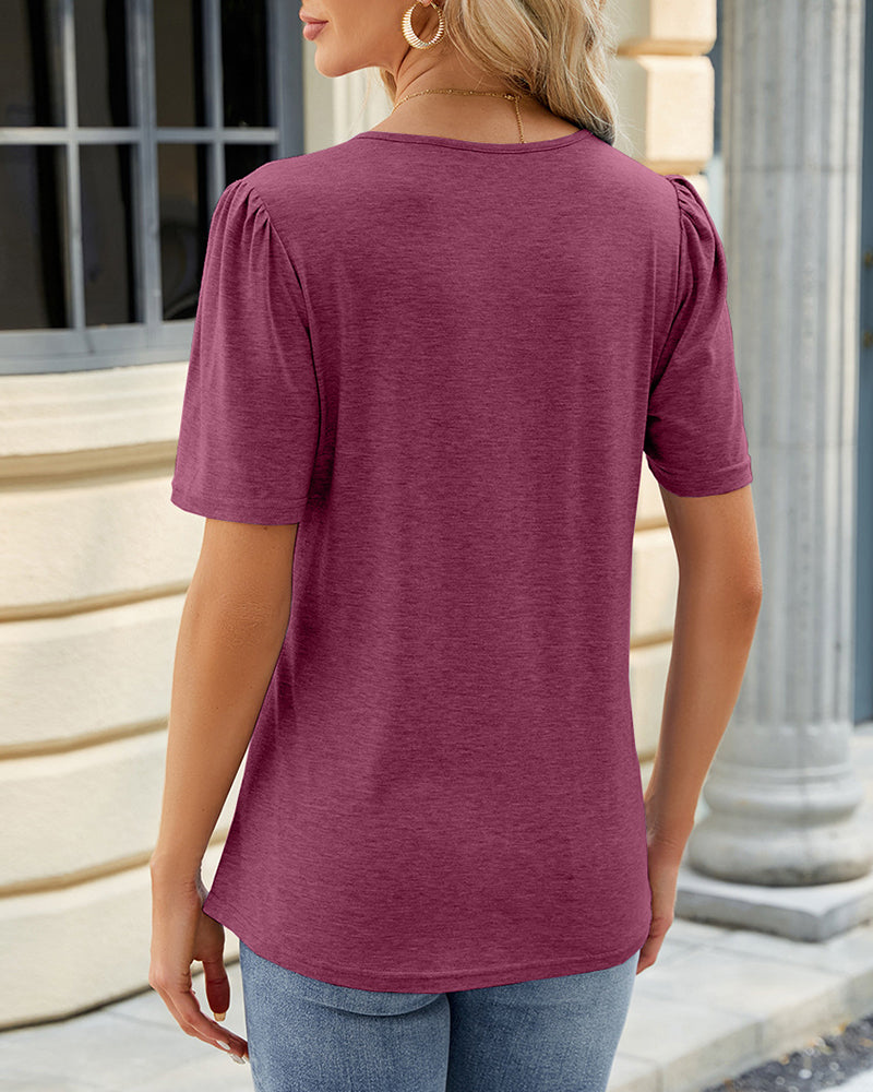 T-shirt - Eenvoudig - Katoenmix - Ideaal voor Lente Zomer Herfst - T-shirts