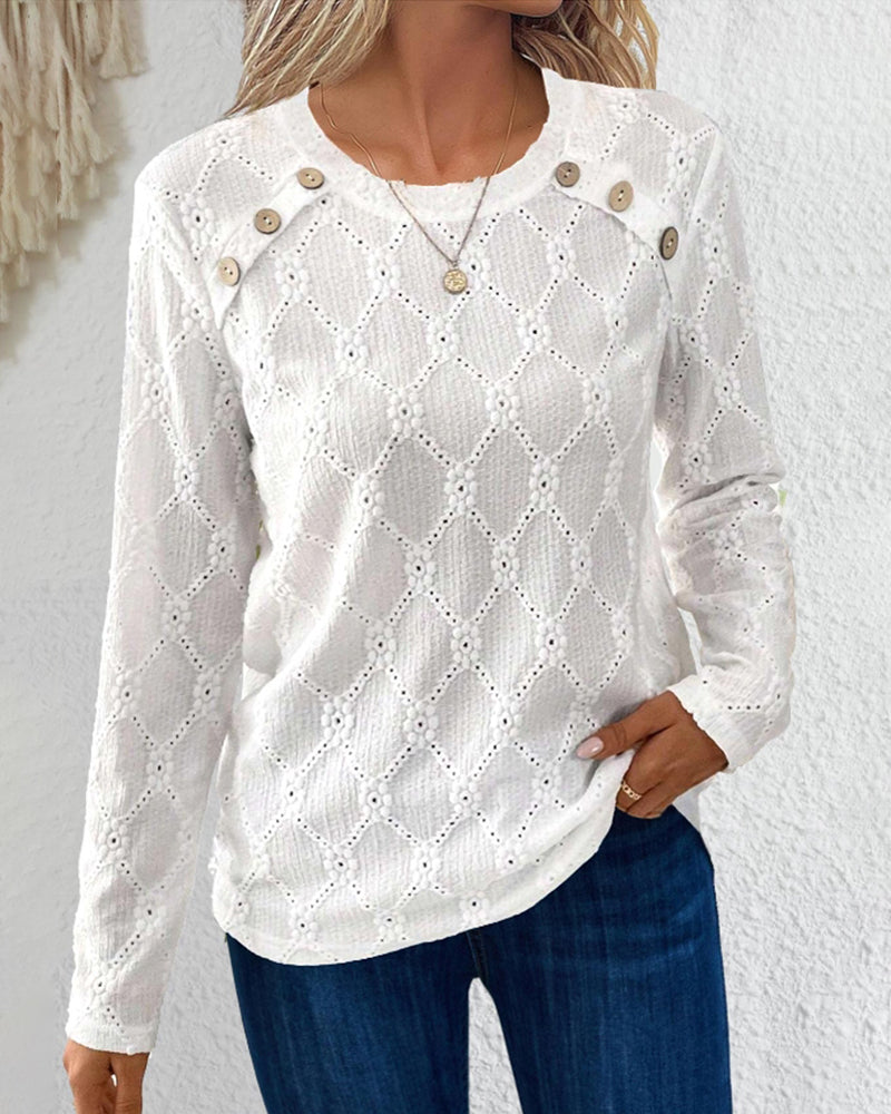 Top - Eenvoudig - Katoenmix - Perfect voor Lente en Herfst - Tops