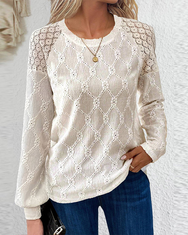 Top - Elegante - Katoenmix - Ideaal voor Lente Zomer en Herfst - Beige / S - Tops