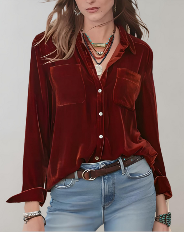 Top - Fleur - Duurzaam Stylish - Perfect voor Seizoensgebonden Gebruik - Rood / S - Dames Tops