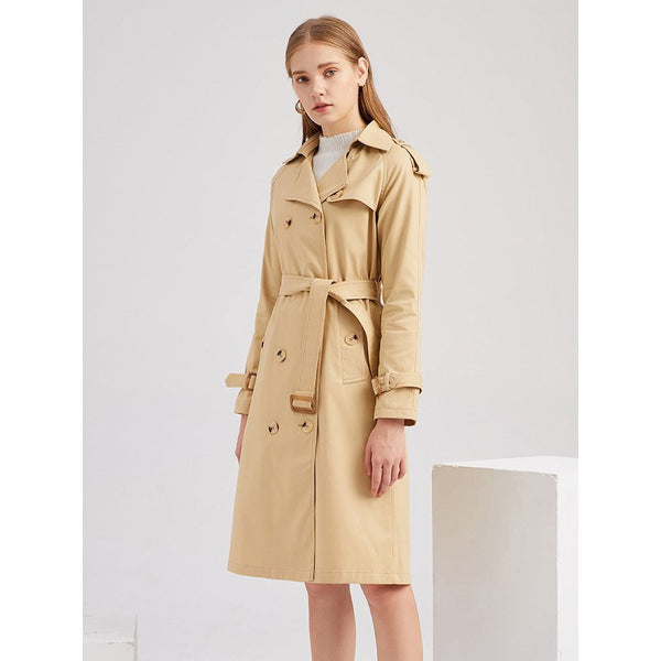 Trenchcoat - Tijdloos - Weerbestendig Elegante Pasvorm Hoogwaardige Kwaliteit - Perfect voor Wisselvallig Weer - S (36)