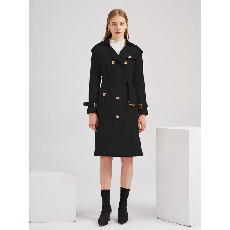 Trenchcoat - Tijdloos - Weerbestendig Elegante Pasvorm Hoogwaardige Kwaliteit - Perfect voor Wisselvallig Weer - S (36)