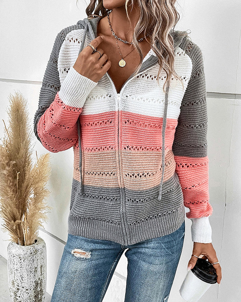 Vest - Eenvoudig - Kleurblok - Acryl Polyester - Ideaal voor Lente Herfst Winter - Veelkleurig / S - Vesten