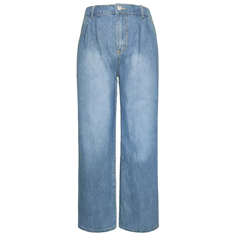 Wijdere Jeans - Casual - Blauw Denim - Perfect voor Elke Dag - Dames Jeans