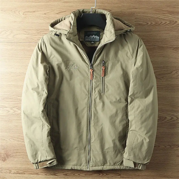 Winterjas - Tijdloos - Waterdicht Fleece-voering - Perfect voor Koude Seizoenen - Khaki / XS - Jackets