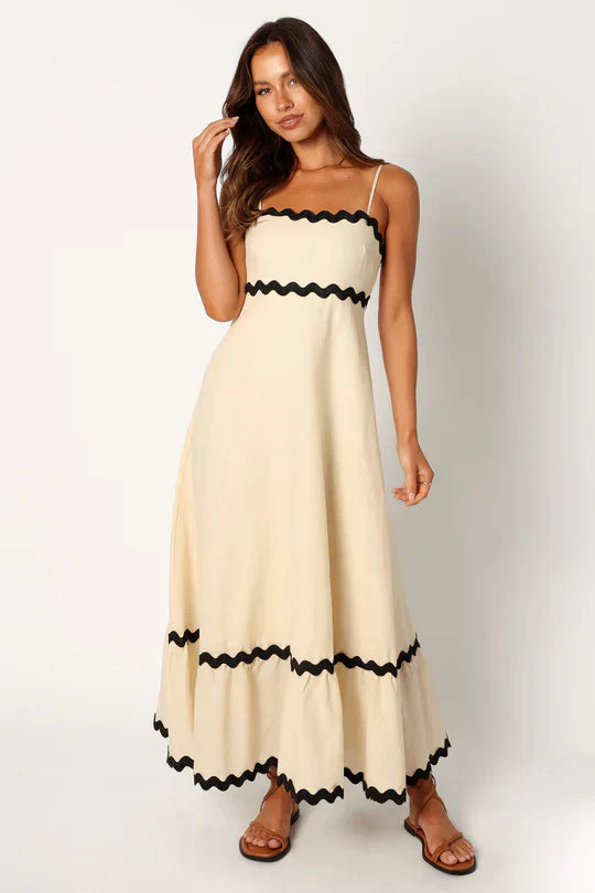 Zomer maxi jurk - Beige / XS - Jurken