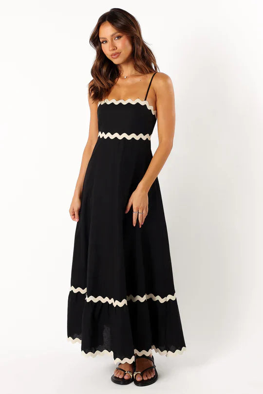 Zomer maxi jurk - Zwart / XS - Jurken