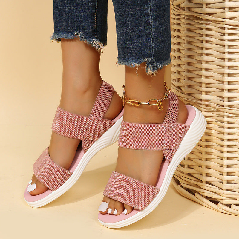 Zomersandaal - Eboni - Elegant en Uniek Ontwerp Hoogwaardige Materiaal - Ideaal voor Zomerfeestjes - Dames Sandalen