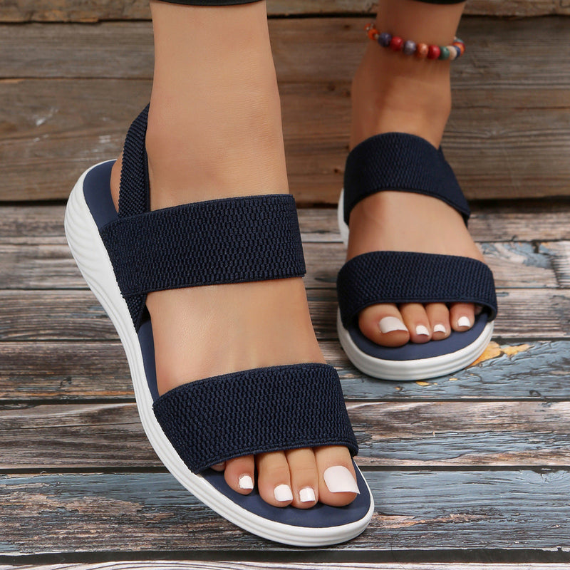 Zomersandaal - Eboni - Elegant en Uniek Ontwerp Hoogwaardige Materiaal - Ideaal voor Zomerfeestjes - Dames Sandalen